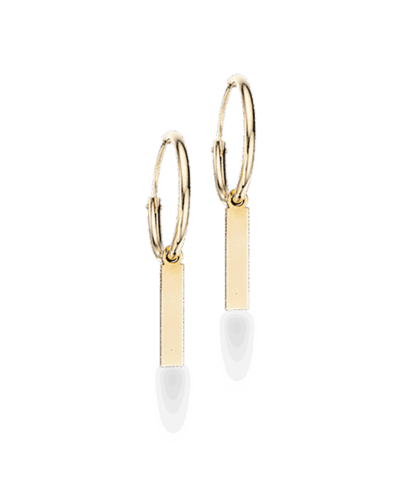 SCROUPLES 8 KARAT ØRERINGE CREOL MED PLADE - 120353