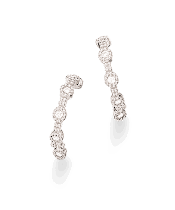 SCROUPLES SØLV ØRERINGE HALV CREOL MED SYNTETISK ZIRKONIA -154152