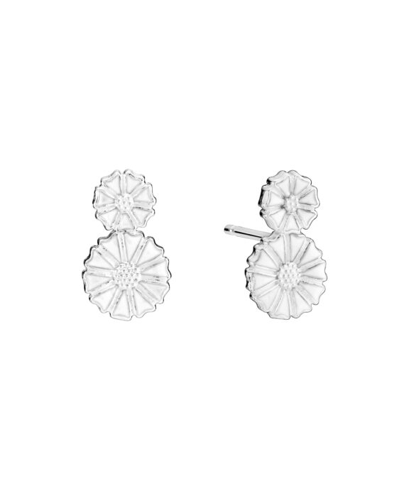LUND COPENHAGEN MARGUERIT ØRERINGE SØLV - 9095035-4-H