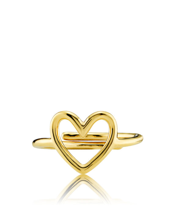 IZABEL CAMILLE FORGYLDT SØLV RING HJERTE A4160GS