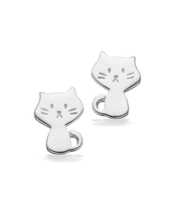 SCROUPLES SØLV BØRNE ØRERINGE MED KATTE - 154732