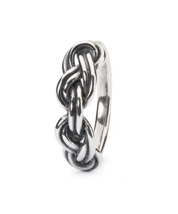 TROLLBEADS 'FLAMSK KNOB' RING SØLV STØRRELSE 52 - TAGRI-00462