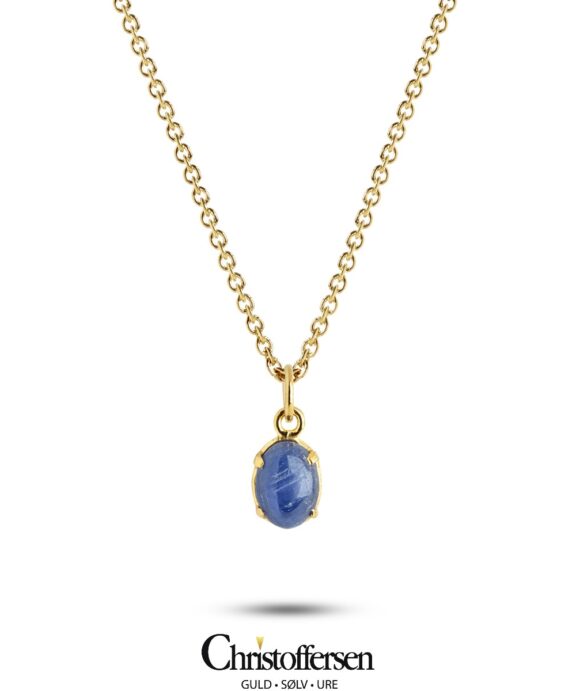 CARRÉ GEM CANDY VEDHÆNG SØLV FORGYLDT MED KYANIT - FL4274 KY