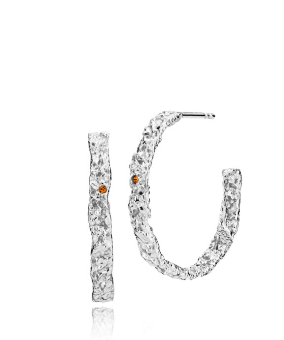 SISTIE ØRERINGE SØLV MED RAV SILKE KRISTENSEN X SISTIE - Z1106SWS