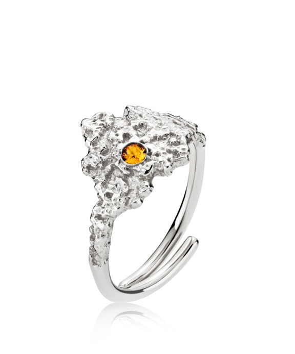 SISTIE RING SØLV MED RAV SILKE KRISTENSEN X SISTIE - Z4026SWS