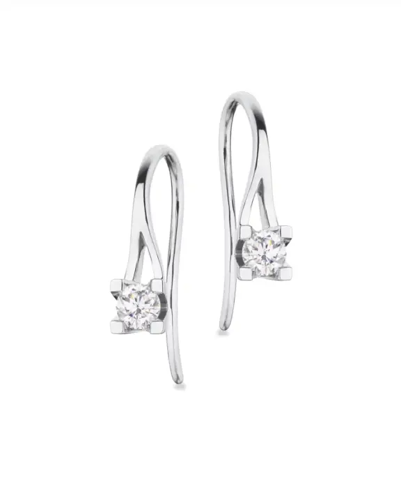 SCROUPLES KLEOPATRA ØREHÆNGER I 14 KARAT HVIDGULD MED BRILLANT - 1126,30