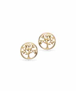 SCROUPLES 8 KARAT GULD ØRERINGE LIVETS TRÆ 6 MM - 120183