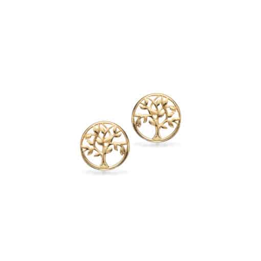 SCROUPLES 8 KARAT GULD ØRERINGE LIVETS TRÆ 6 MM - 120183