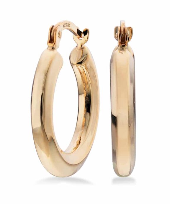 SCROUPLES SØLV FORGYLDTE ØRERING CREOL GLAT - 154802