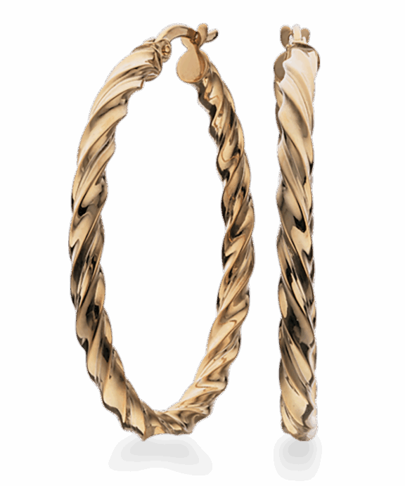 SCROUPLES SØLV FORGYLDT ØRERINGE CREOL SNOET - 154892