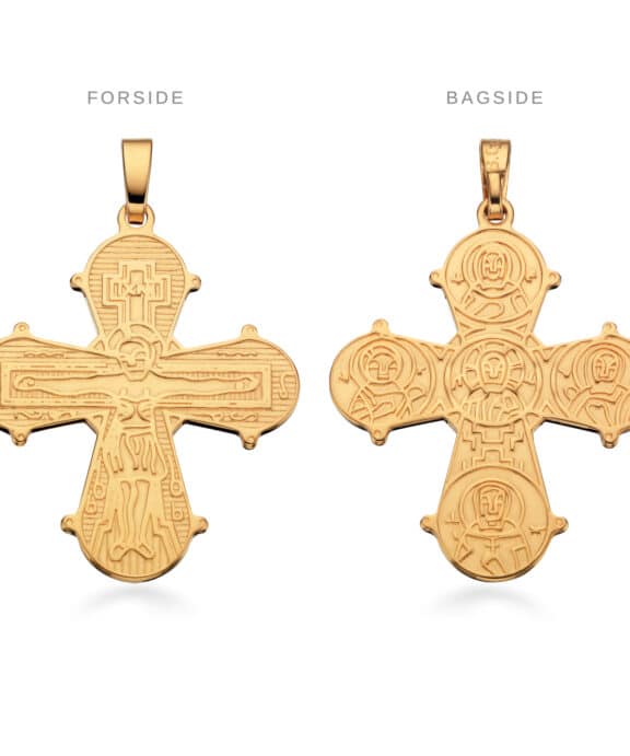 SCROUPLES SØLV FORGYLDT DAGMARKORS 25 X 22MM - 20252F