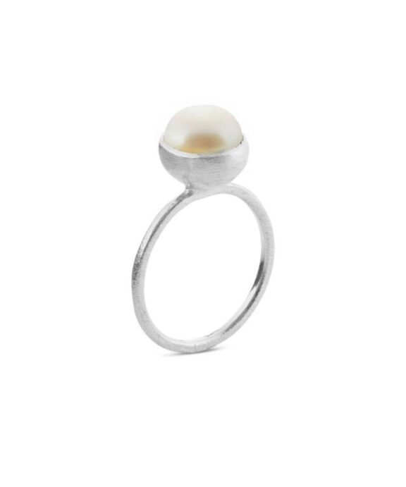 SUSANNE FRIIS BJØRNER RING SØLV FERSKVANDSPERLE STR 52- 1692-1-900
