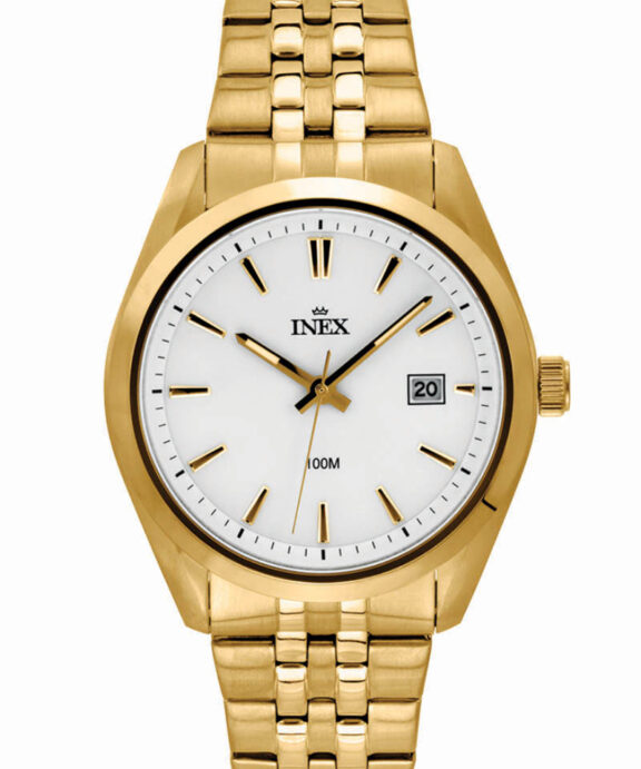 INEX UR HERRE STÅL GULD DOUBLE MED LÆNKE - A12173D0I