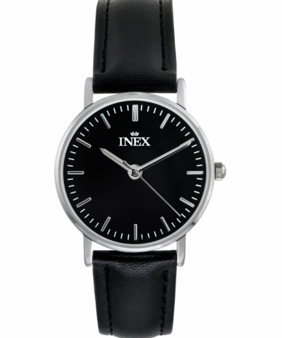INEX UR DAME CHROM MED SORT LÆDERREM - A56534S5I