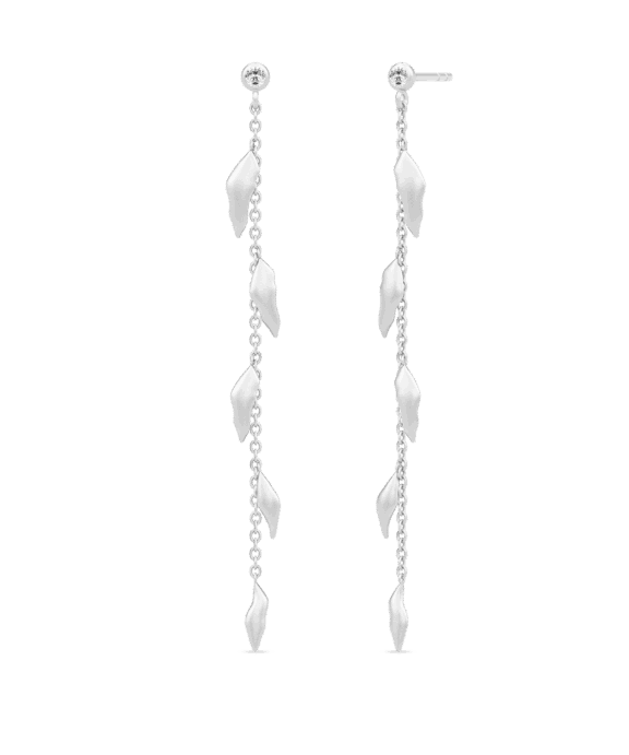 JULIE SANDLAU SØLV ØRERINGE LIVETS TRÆ SMÅ BLAD - ST262RHCZ