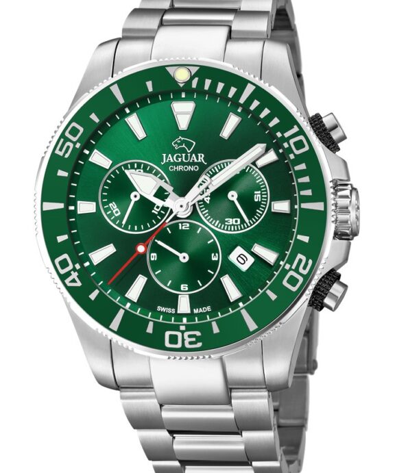 JAGUAR EXECUTIVE DIVER UR HERRE GRØN SKIVE MED CHRONOGRAF - J861/4