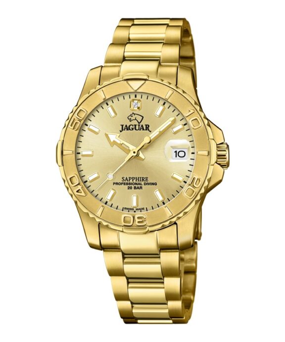 JAGUAR UR DAME LADY DIVER GULD DOUBLÉ - J898/2
