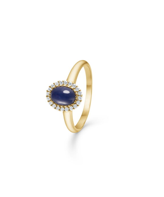MADS Z ROYAL SAPPHIRE RING 14 KARAT MED SAFIR OG 0,12 CT WESSELTON SI - 1544031