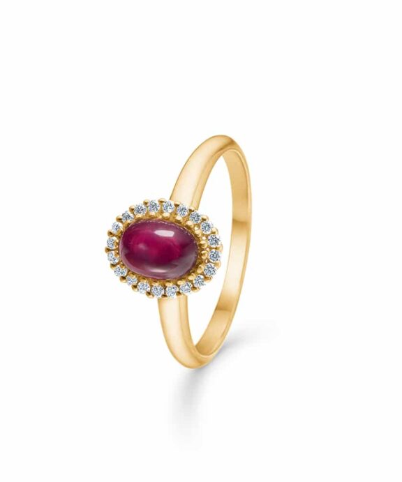 MADS Z ROYAL RUBY RING 14 KARAT RUBIN + 0,12CT WESSELTON SI -1544032