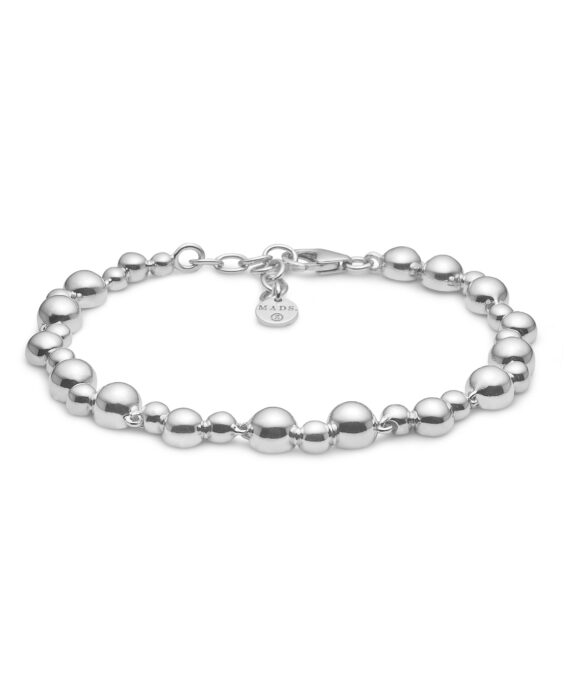 MADS Z EMBEDDED BALL ARMBÅND SØLV - 2150084