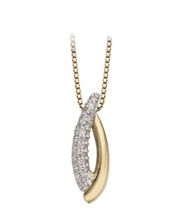 SCROUPLES 14 KARAT GULD VEDHÆNG MED 0,11 W/SI - 209846