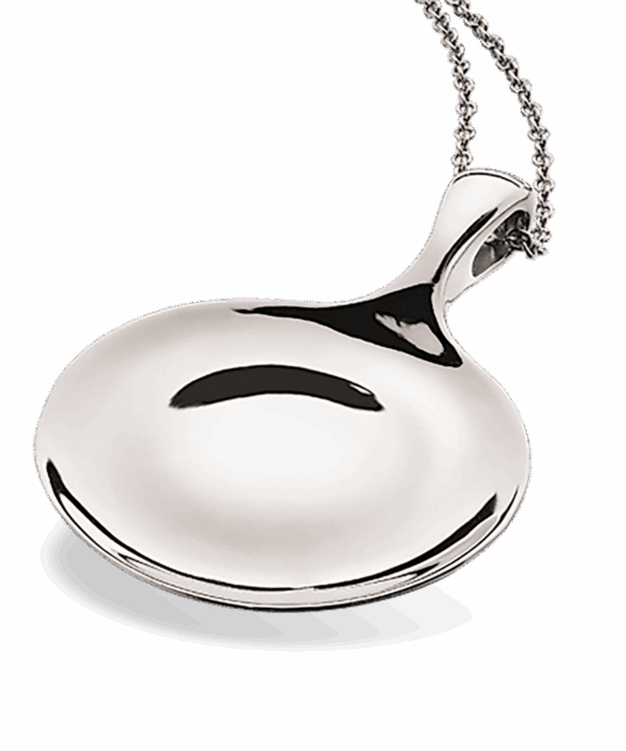 SCROUPLES SØLV HALSKÆDE MED RUND PLADE - 231442