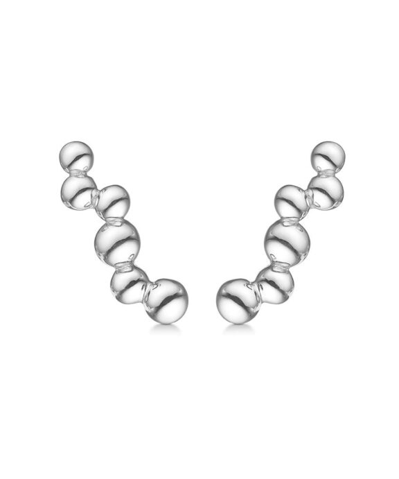 MADS Z EMBEDDED BALL ØRERINGE SØLV - 2110084
