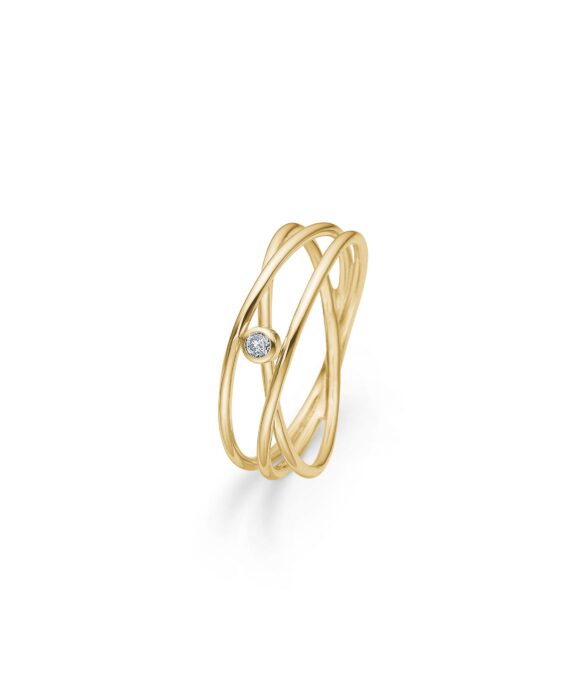 MADS Z DIAMOND NEST RING I 14 KARAT GULD MED EN BRILLANT - 1541095