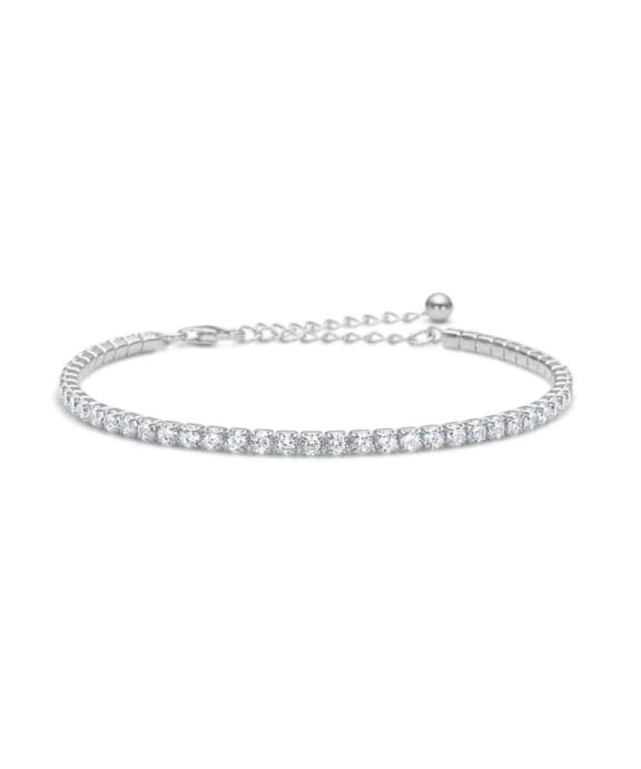 STUDIO Z TENNIS ARMBÅND SØLV MED STEN - 7157098