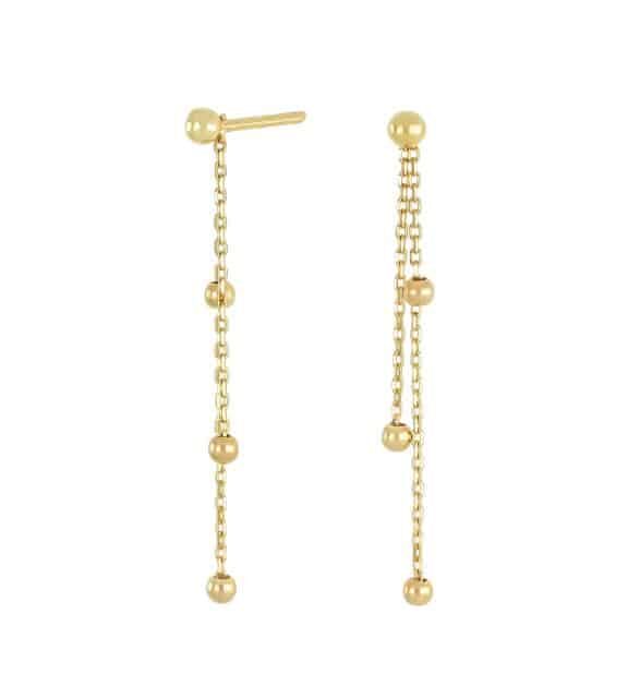 SIERSBØL 8 KARAT GULD ØRERINGE MED KUGLER - 30831340300
