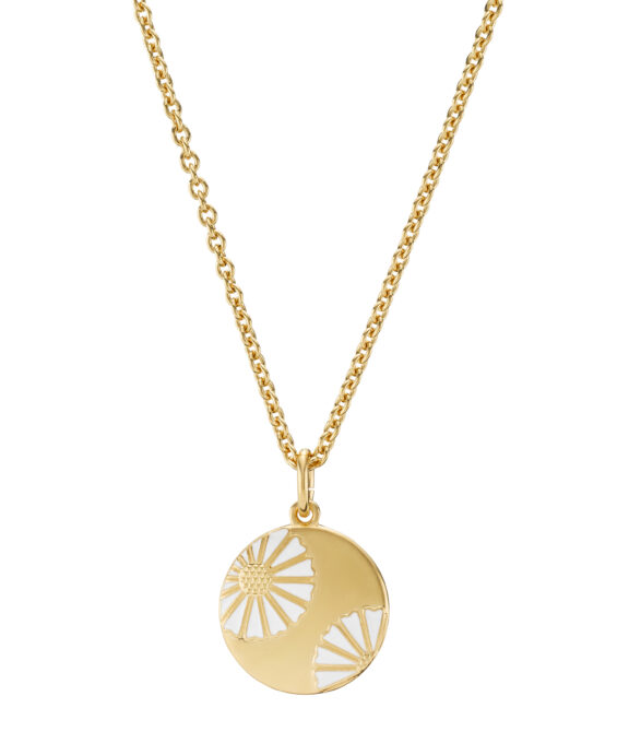 LUND COPENHAGEN SØLV FORGYLDT HALSKÆDE MØNT - 9025050-M