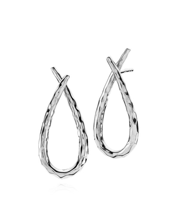 IZABEL CAMILLE SØLV ØRERINGE HAMRET ATTIUDE - A1722SWS