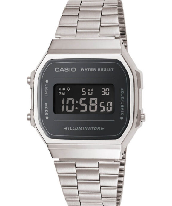 CASIO CLASSIC RETRO BASIC STÅL MED LÆNKE - A168WEM-1EF
