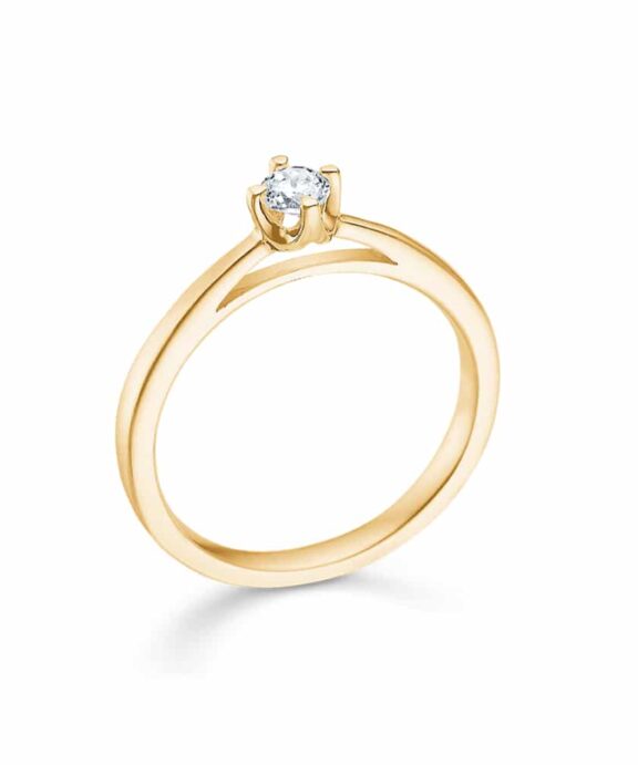 MADS Z CROWN RING 14 KARAT GULD MED BRILLANT 0,16 CARAT - 1541616