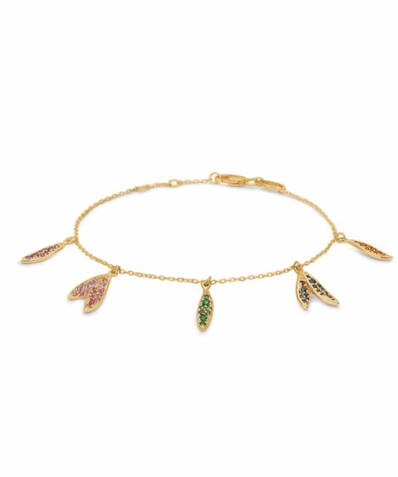 MADS Z ARMBÅND 14 KARAT GULD MED ÆGTE STEN - 1554080