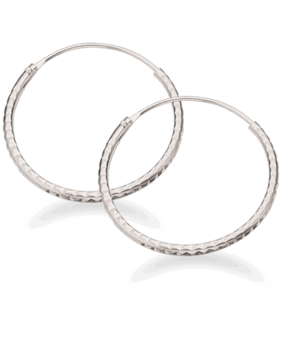 SCROUPLES ØRERINGE SØLV MED MØNSTER - 193842