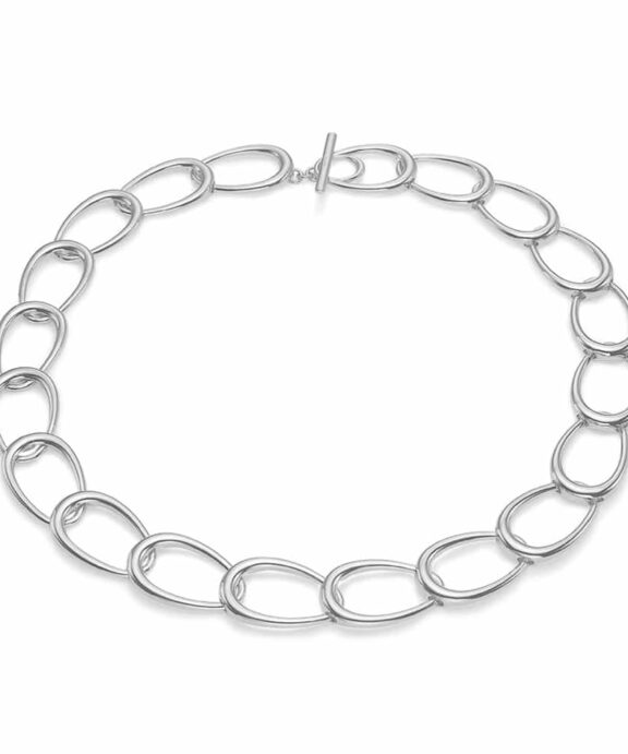 MADS Z OPEN ELLIPSE HALSKÆDE SØLV 50 CM - 2120040