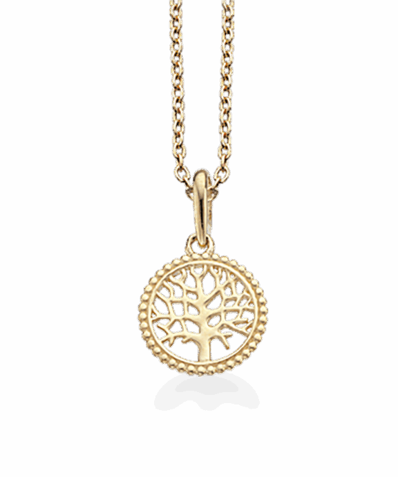 SROUPLES 8 KARAT GULD HALSKÆDE MED LIVETS TRÆ - 212283