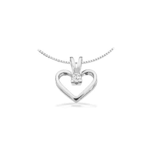 KLEOPATRA 14 KARAT HVIDGULD VEDHÆNG MED 0,15 CARAT BRILLANT - 2126,15