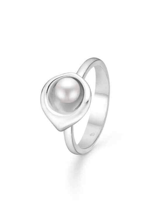 MADS Z LILY RING SØLV MED KULTURPERLE - STR. 54 - 2143029
