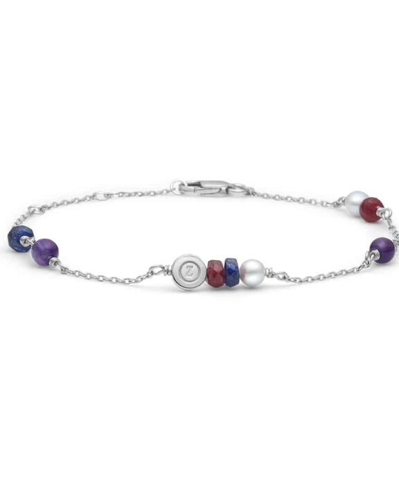 MADS Z SCATTERED TEARS ARMBÅND SØLV MED ÆGTE STEN - 2156088