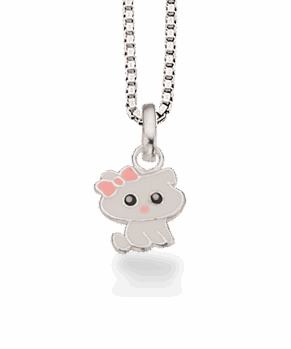 SCROUPLES SØLV BØRNE HALSKÆDE MED KAT - 234812