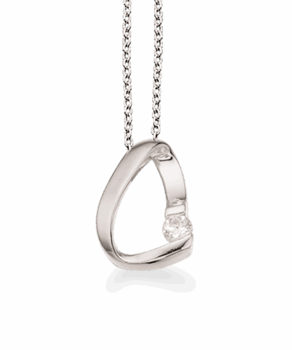 SCROUPLES SØLV HALSKÆDE MED OVAL VEDHÆNG - 234932