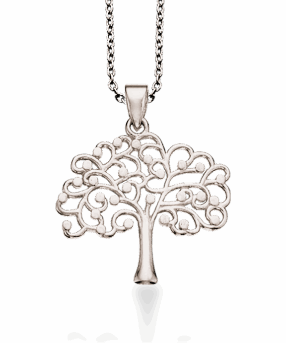 SCROUPLES SØLV HALSKÆDE MED LIVETS TRÆ - 235042