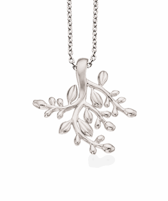 SCROUPLE SØLV HALSKÆDE MED GREN - 235252