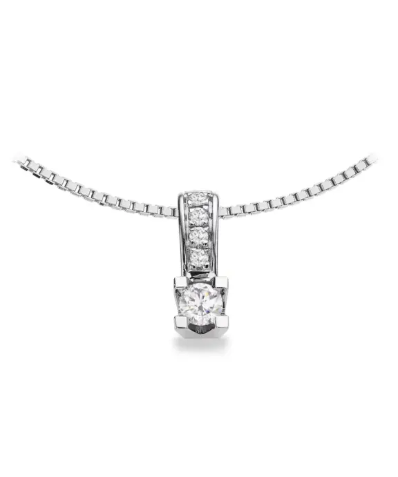 SCROUPLES KLEOPATRA QUEEN VEDHÆNG 14 KARAT HVIDGULD MED 4 DIAMANTER -2536,07