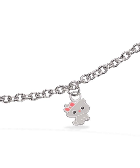 SCROUPLES GIRLS ARMBÅND SØLV MED KAT - 671952