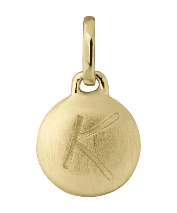 BYBIEHL LOVE AND FRIENDSHIP SØLV FORGYLDT VEDHÆNG BOGSTAV K -7-1501-GP-F