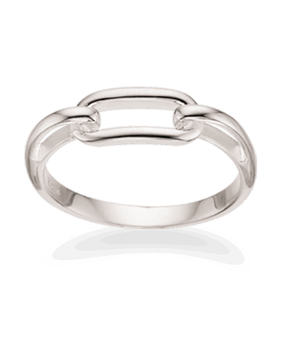 SCROUPLES RING SØLV AFLANGT LED - 726322