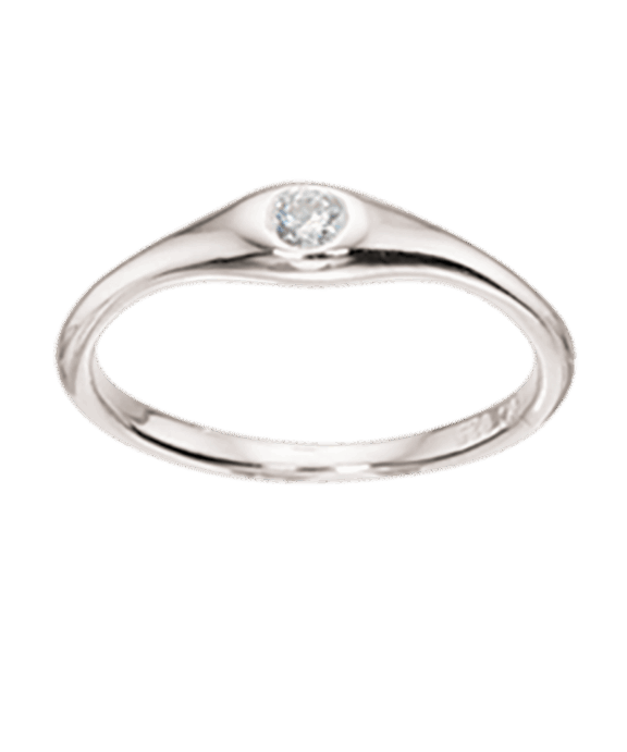 SCROUPLES SØLV PIGE RING MED SYNTETISK ZIRKON - 726892